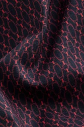 Next Langarmhemd Formelles Hemd mit Print und Sportmanschetten Rot/Lila/Dunkelrot/Bordeaux