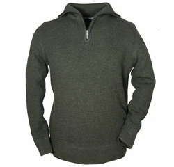 RennerXXL Longpullover Troyer Herren Schlupfpulli Dunkelgrün/Khaki