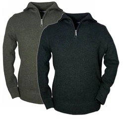 RennerXXL Longpullover Troyer Herren Schlupfpulli Dunkelblau/Blau