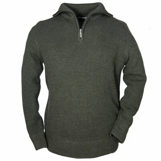 RennerXXL Longpullover Troyer Herren Schlupfpulli Dunkelgrün/Khaki