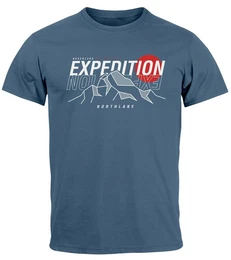 Print-Shirt Herren T-Shirt Outdoor Berge Wandern Naturliebhaber Expedition mit Print