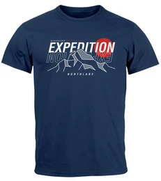 Print-Shirt Herren T-Shirt Outdoor Berge Wandern Naturliebhaber Expedition mit Print