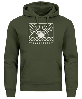 Neverless Hoodie Herren Print Outdoor Grafik Line Art Berge Sonne Natur Neverless Hoodie Herren Print Outdoor Grafik Line Art Berge Sonne Natur