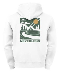 Neverless Hoodie Herren Backprint Berge Outdoor Wald Camping Gelb/Türkis/Beige/Rosa/Rot/Dunkelgrün