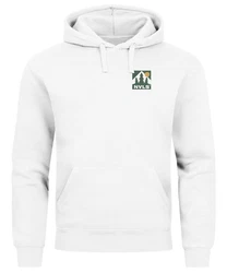 Neverless Hoodie Herren Backprint Berge Outdoor Wald Camping Gelb/Türkis/Beige/Rosa/Rot/Dunkelgrün