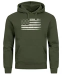 Neverless Hoodie Herren USA Flagge Print Retro Style Mnner Fashion Streetstyle Dunkelgrün