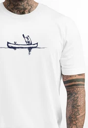 Neverless Print-Shirt Herren T-Shirt Familie Kanu Outdoor Fashion Streetstyle Dunkelblau/Blau/Weiß/Grau