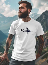 Neverless Print-Shirt Herren T-Shirt Familie Kanu Outdoor Fashion Streetstyle Dunkelblau/Blau/Weiß/Grau