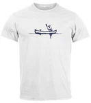 Neverless Print-Shirt Herren T-Shirt Familie Kanu Outdoor Fashion Streetstyle Dunkelblau/Blau/Weiß/Grau