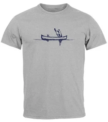 Neverless Print-Shirt Herren T-Shirt Familie Kanu Outdoor Fashion Streetstyle Grau/Dunkelgrau/Blau/Hellgrau/Dunkelblau