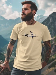 Neverless Print-Shirt Herren T-Shirt Familie Kanu Outdoor Fashion Streetstyle Khaki/Dunkelblau/Braun/Beige