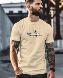 Neverless Print-Shirt Herren T-Shirt Familie Kanu Outdoor Fashion Streetstyle Khaki/Dunkelblau/Braun/Beige
