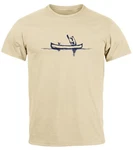 Neverless Print-Shirt Herren T-Shirt Familie Kanu Outdoor Fashion Streetstyle Khaki/Dunkelblau/Braun/Beige
