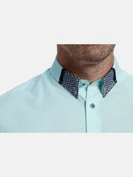 Charles Colby Kurzarmhemd DUKE GRAYSON Comfort Fit Hellblau/Blau
