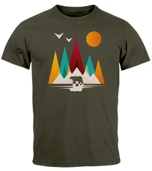 Neverless Print-Shirt Herren T-Shirt Berge Natur Polygon Outdoor 
