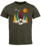 Neverless Print-Shirt Herren T-Shirt Berge Natur Polygon Outdoor 