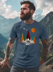Neverless Print-Shirt Herren T-Shirt Berge Natur Polygon Outdoor 