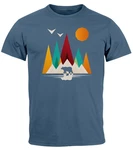 Neverless Print-Shirt Herren T-Shirt Berge Natur Polygon Outdoor 