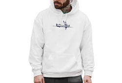 Neverless Hoodie Herren Familie Kanu Outdoor Print Dunkelblau/Blau/Weiß/Schwarz