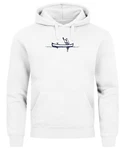 Neverless Hoodie Herren Familie Kanu Outdoor Print Dunkelblau/Blau/Weiß/Schwarz