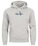 Neverless Hoodie Herren Familie Kanu Outdoor Print Dunkelblau/Blau/Grau/Hellgrau