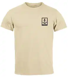 Print-Shirt Herren T-Shirt Anker Motiv Brust Batch Logo Fashion Streetstyle mit Print