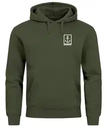 Hoodie Hoodie Herren Anker Logo Maritim Print Aufdruck Motiv
