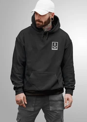 Neverless Hoodie Herren Anker Logo Schwarz