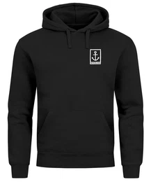 Hoodie Hoodie Herren Anker Logo Maritim Print Aufdruck Motiv