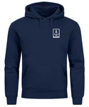 Neverless Hoodie Herren Anker Logo Dunkelblau/Blau