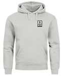 Neverless Hoodie Herren Anker Logo Grau/Hellgrau/Beige