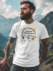 MoonWorks Herren T-Shirt Exzessiver Alkoholkonsum Fun-Shirt Spruch Grau/Rot/Creme/Grün/Mischfarben/Weiß/Blau