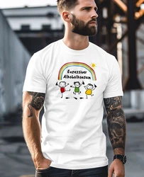MoonWorks Herren T-Shirt Exzessiver Alkoholkonsum Fun-Shirt Spruch Grau/Rot/Creme/Grün/Mischfarben/Weiß/Blau