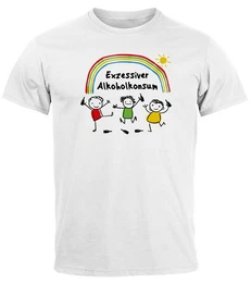 Print-Shirt Herren T-Shirt Exzessiver Alkoholkonsum Fun-Shirt Spruch lustig mit Print