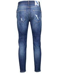 Goldgarn 5-Pocket Jeans Herren NECKARAU TWISTED CROPPED Blau/Hellblau