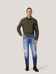 Goldgarn 5-Pocket Jeans Herren NECKARAU TWISTED CROPPED Blau/Hellblau