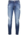 Goldgarn 5-Pocket Jeans Herren NECKARAU TWISTED CROPPED Blau/Hellblau