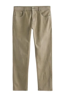 Next Slim-fit-Jeans Stretch Khaki/Dunkelgrün