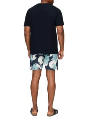 QS Kurzarmshirt T-Shirt aus Jersey mit Print Dunkelgrün/Dunkelblau/Grau/Blau