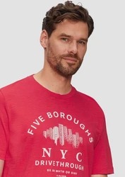 s.Oliver Kurzarmshirt Printshirt Rot/Rosa