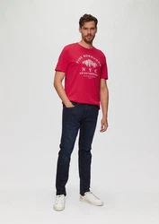 s.Oliver Kurzarmshirt Printshirt Rot/Rosa