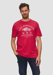 s.Oliver Kurzarmshirt Printshirt Rot/Rosa