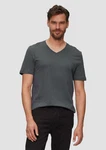 s.Oliver T-Shirt mit V-Ausschnitt Dunkelgrau/Grau/Hellgrau