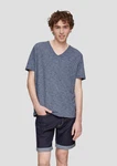 QS Kurzarmshirt V-Ausschnitt Grau/Dunkelblau/Blau/Hellblau