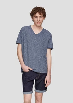 QS Kurzarmshirt V-Ausschnitt Grau/Dunkelblau/Blau/Hellblau QS Kurzarmshirt V-Ausschnitt Grau/Dunkelblau/Blau/Hellblau