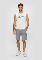 s.Oliver Shirttop mit Frontprint Silber/Grau