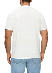 s.Oliver Kurzarmshirt mit Frontprint Artwork Weiß/Grün/Gelb/Creme