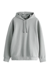 Next Kapuzensweatshirt Premium Hoodie mit Struktur Grau/Hellgrau