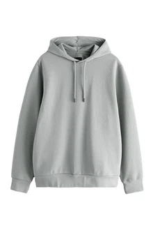 Next Kapuzensweatshirt Premium Hoodie mit Struktur Grau/Hellgrau