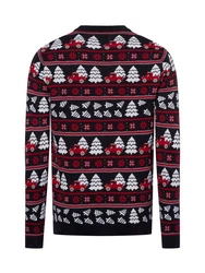 ONLY & SONS Strickpullover Rot/Schwarz/Dunkelblau